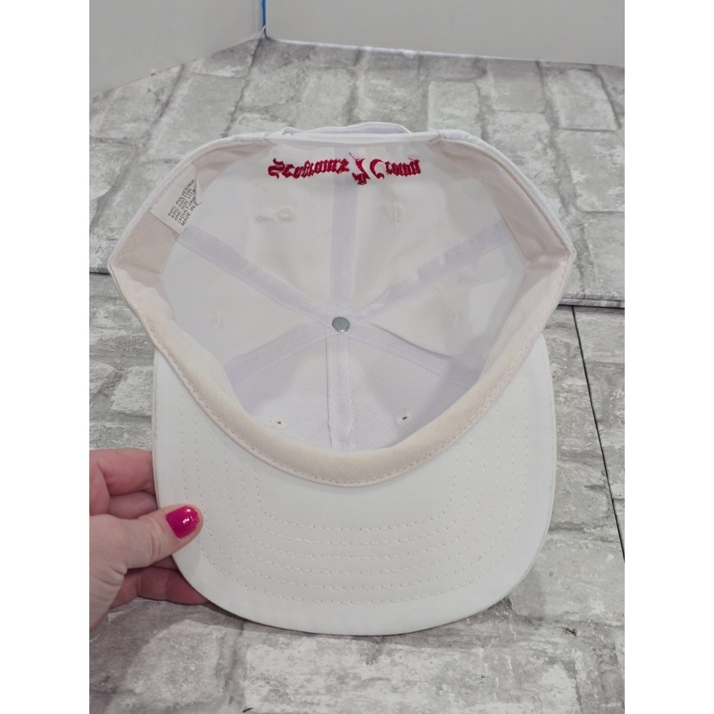Vintage Seagrams 7 Crown White Red Snapback Trucker Baseball Hat Whiskey - Picture 7 of 8